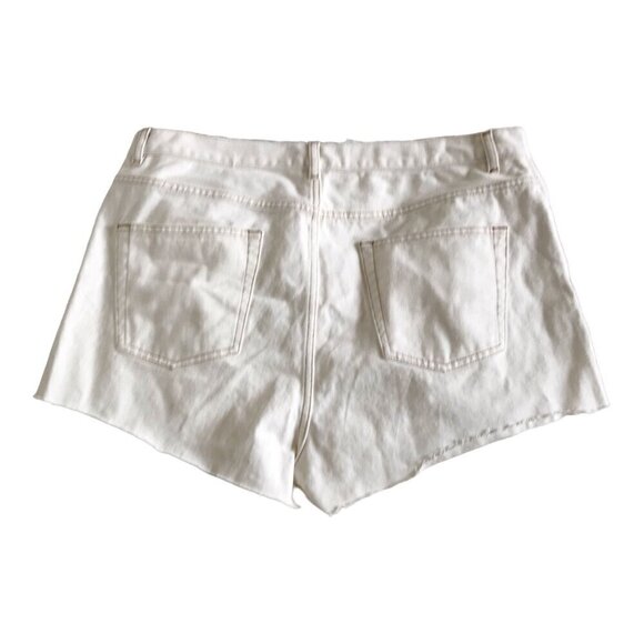 NWT ASOS off white-cream jean shorts, Size 14 - Picture 2 of 6